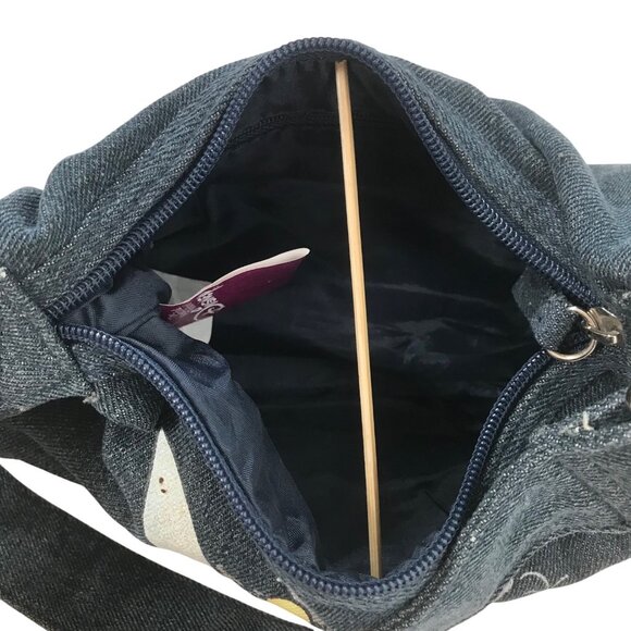 Vintage Y2K Blue Denim Tinker Bell 2000s Shoulder Bag Girly Fairycore Mini Purse - Picture 5 of 7